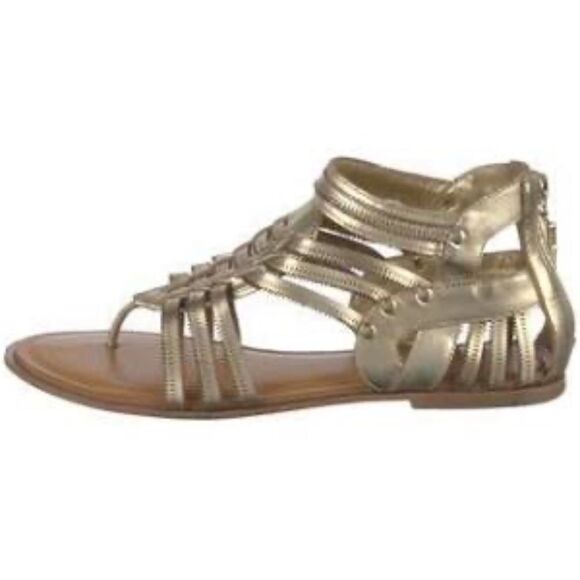 Gold Gladiator Sandals - DVF Sandals Like New - Size 38 - GREAT CONDITION - Picture 1 of 5